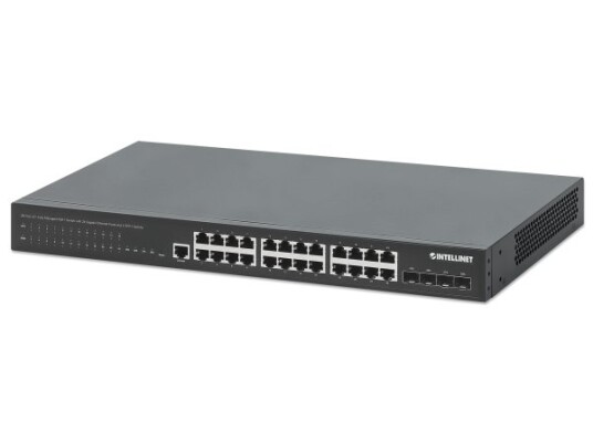 Intellinet 561846, Håndtert, L2+, Gigabit Ethernet (10/100/1000), Strøm Over Ethernet (Poe), Rack-Montering, 1U