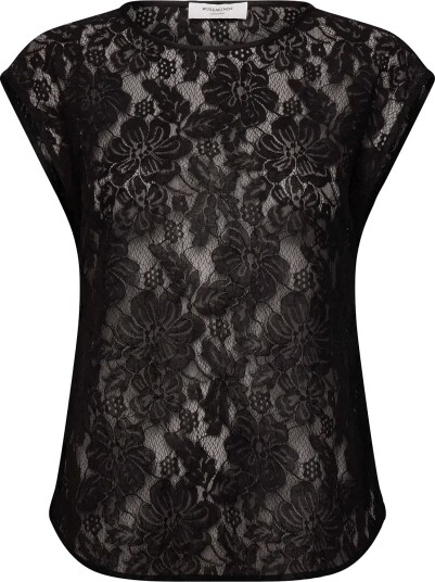 Rosemunde Rwalice Lace Ss Blouse BLACK 44
