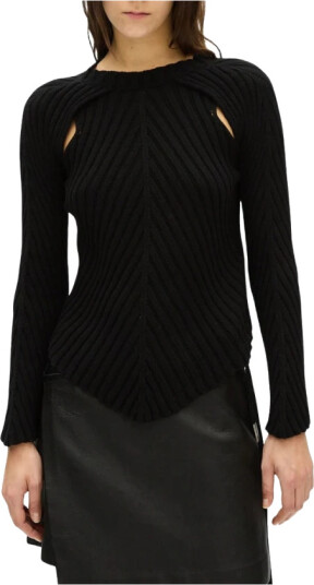 Ann Demeulemeester Dame Strikkevarer Svart M,