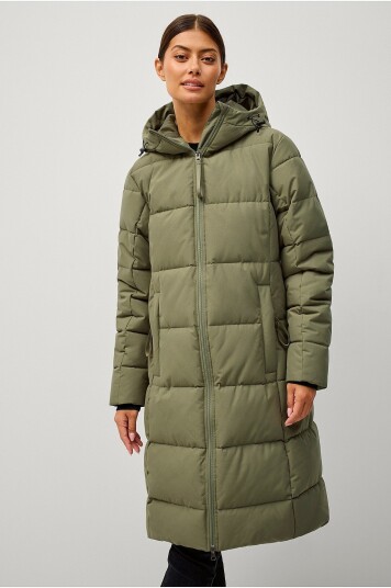 Ellos Collection Kåpe Padded Coat Mid Length Grønn Ellos Collection Kåpe Padded Coat Mid Length Grønn
