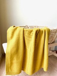 Pledd 100% merino lammeull "honey color" Teddy