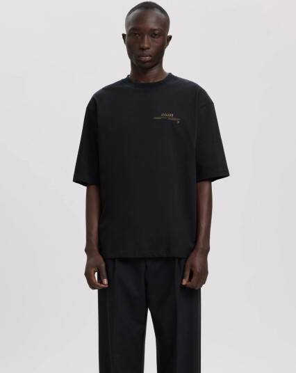 Annarr Anrokholm Logo Ss O Neck Tee Navy S