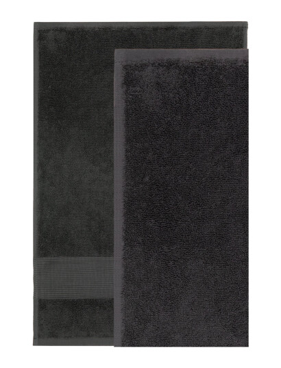 Lacoste Llecroco Guest Towel Grey Home BITUME 40X60CM