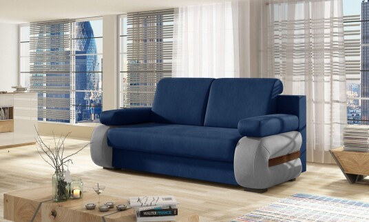 Madrido 2 seter Sovesofa Blå/Grå