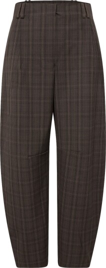 Mango High Waisted Balloon Trousers BROWN 34