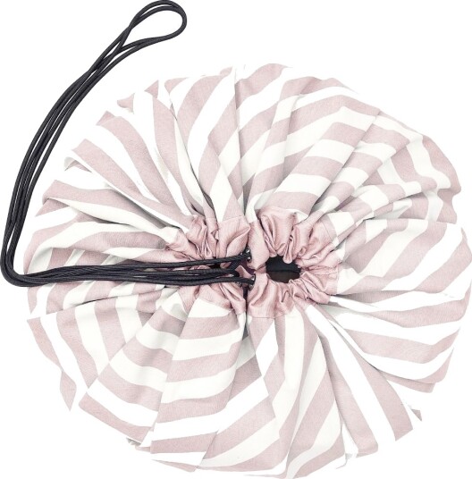 Play&Go Lekematte Ø: 140 Cm Striper Rosa Play&Go OneSize Lekematte Hvit