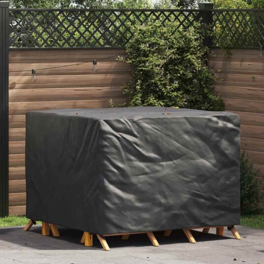 vidaXL Trekk til utemøbler Svart 125 x 125 x 74 cm 210D