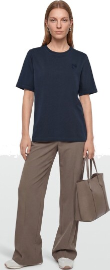Maison Kitsune Bold Fox Head Patch Comfort Tee Shirt Navy XL