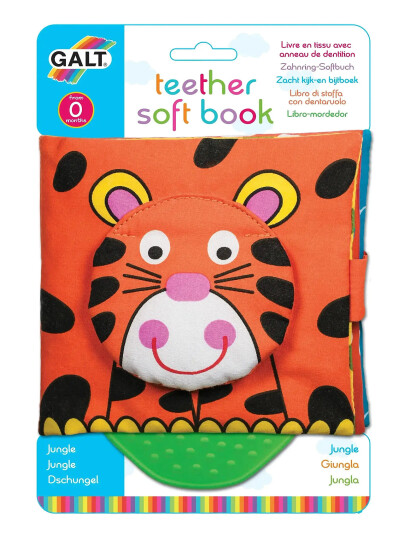 Galt Teether Soft Book Jungle - Multi/patterned - ONE SIZE