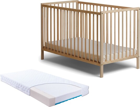 JLY SIGNE Dream Sprinkelseng med BabyMatex Carpathia Madrass 60x120 Wood