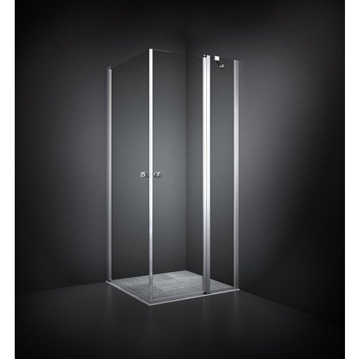 Dansani Match dusjhjørne, 67x97 cm, klart glass, satin profil