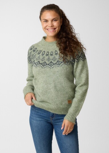 Swedemount Lofoten Wool Knit W Seaweed Melange 42 Trøyer