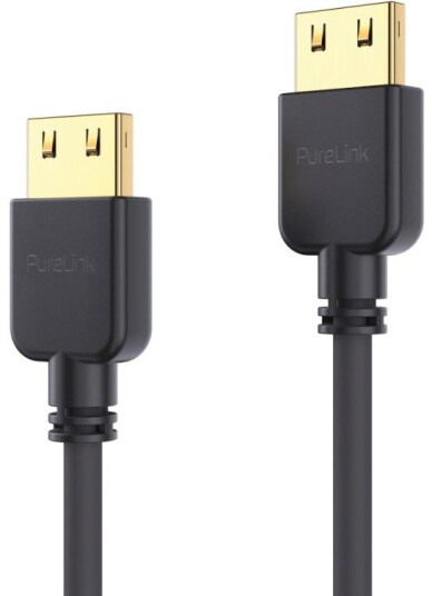 Purelink Kabel HDMI Slim Install 4K 18gbps 0,5m Sort