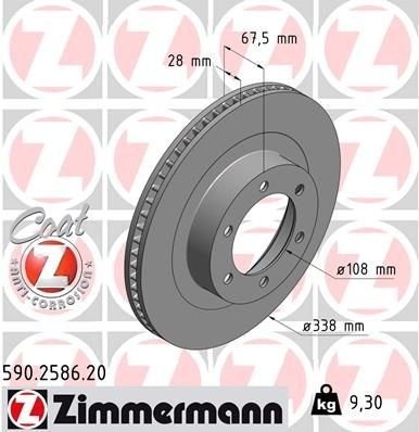ZIMMERMANN 590.2586.20 Bremseskive
