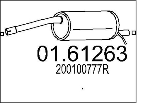 Bakre eksospotte MTS 01.61263