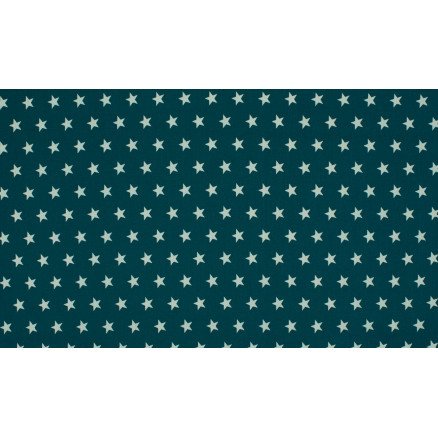 Diverse Minimals Bomullspoplinstoff Print 106 Star Petrol 145cm 50cm