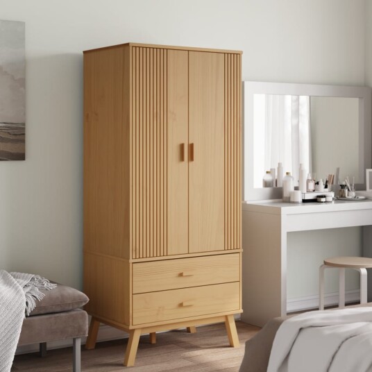 Garderobe OLDEN brun 76,5x53x172 cm heltre furu Garderobe OLDEN brun 76,5x53x172 cm heltre furu