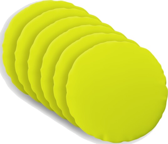 vidaXL Putetrekk 6 pcs HEERLEN Lys grønn Ø 60 cm Polyester
