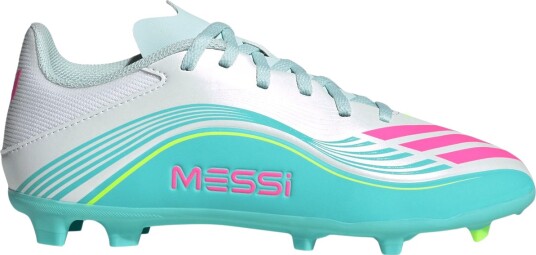 adidas F50 Messi League FG/MG Fotballsko Barn Hvit/Turkis 38
