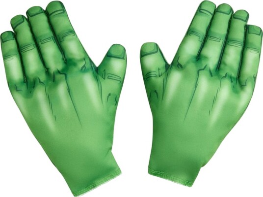 Rubies Hulk Gloves Green ONE SIZE