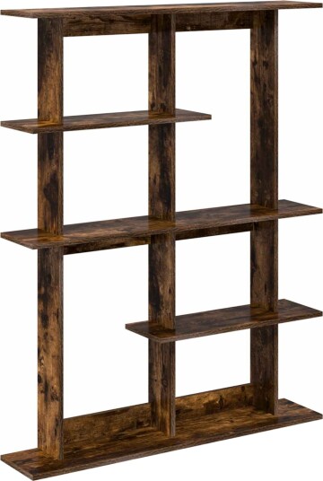 vidaXL Vegghylle Røkt Eik 102 x 20 x 130 cm Konstruert tre