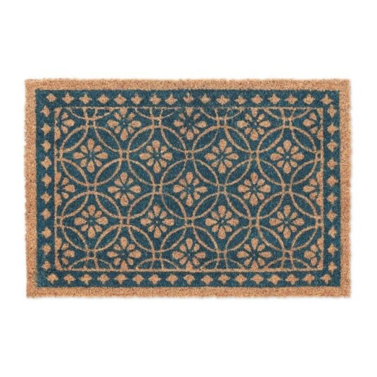 B2X Kokosfiber dørmatte med blomsterdesign
