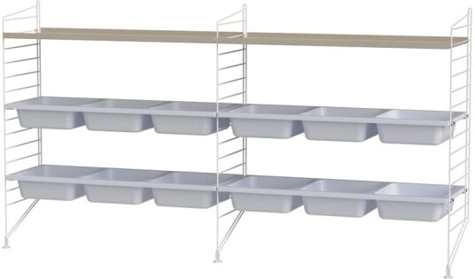 String barnerom beige & hvit Kombinasjon F