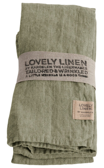 Lovely Linen servietter 45x45 cm Avocado 4-pk