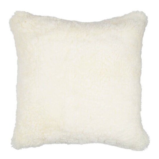 Natures Collection   Pute new zealand saueskinn kort ull 40x40 cm white