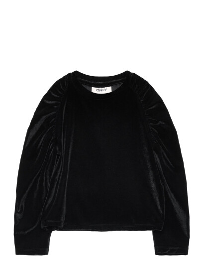 Kids Only Kogsille L/S Velvet Detail Top Jrs Black 122/128