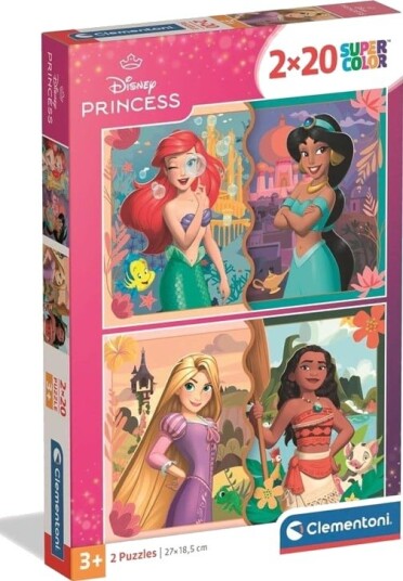 Clementoni Puzzle Disney Princess 2x20 pieces 2D Puslespill