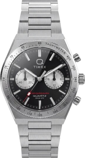Timex Q Continental Chronograph 36mm Black Dial