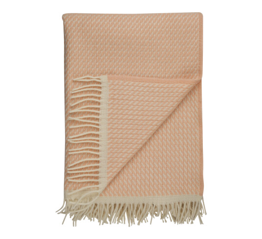 Røros Tweed Mello lammeullspledd pudderrosa 210x150 cm