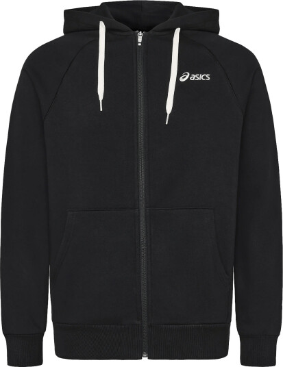Asics Asics Logo Fleece Full Zip Hoodie   Black   M