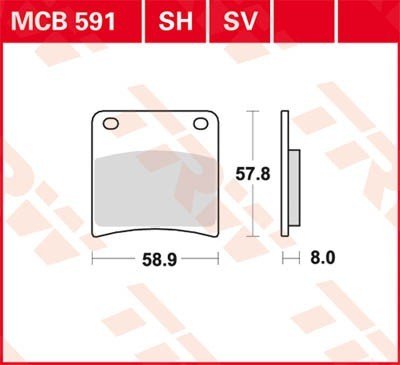 Bremseklosser TRW MCB591 Bremseklosser TRW MCB591