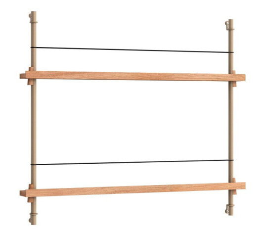 Moebe Magazine Shelving 65 Hylle Oak/Warm Grey Lampemesteren Moebe Magazine Shelving 65 Hylle Oak/Warm Grey Lampemesteren