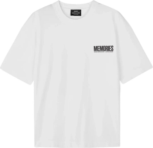 Mads Nørgaard Open End Dye Big Flower Tee White XXL
