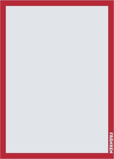 Franken Ar15012 Whiteboard Ramme Rød A3 Vegg 470 Mm 10 Mm