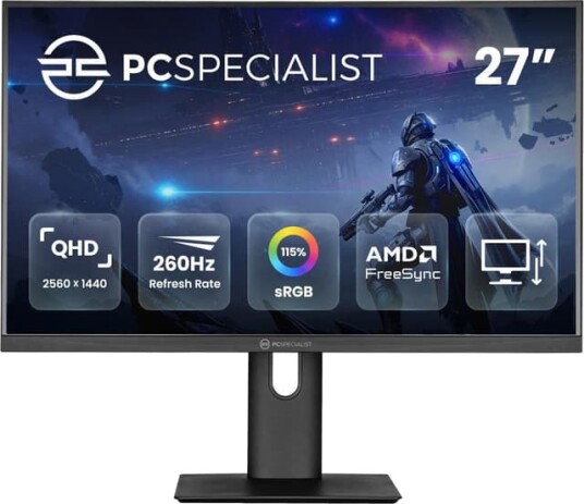 PCSpecialist GD-27Q260 27" QHD/IPS/260Hz/1ms gamingskjerm GD-27Q260 PCSpecialist GD-27Q260 27" QHD/IPS/260Hz/1ms gamingskjerm GD-27Q260