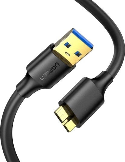 Usb 3.0 Til Micro Usb 3.0 Kabel Ugreen 0,5 M Svart