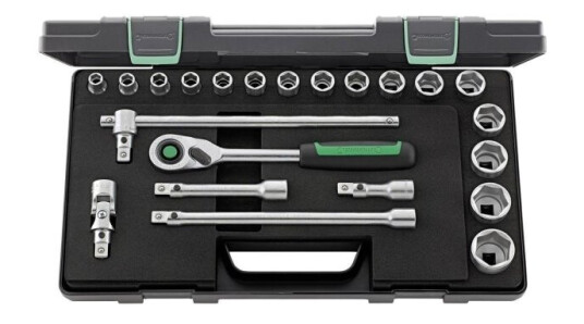 Stahlwille 52/16/6Qr Kn 96031480 Topnøglesæt 1/2 (12,5 Mm) 22 Dele