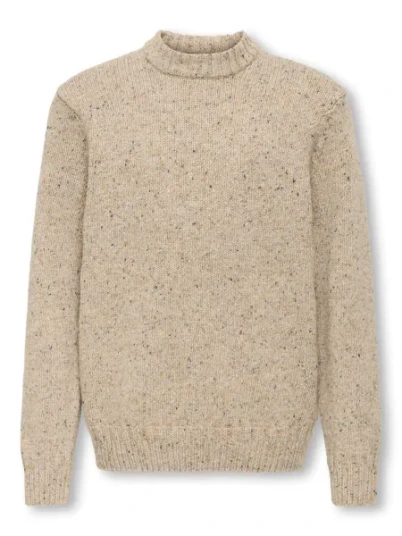 Only & Sons Junior Only & Sons Birky strikketgenser til junior chinchilla 122/128