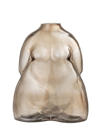 Bloomingville Evie Vase Brun Glas Brown H19CM