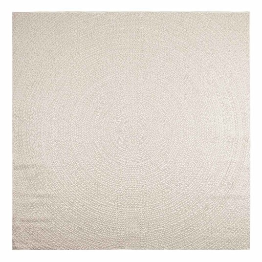 Teppe ZIZUR kremhvit 240x240cm jute-utseende innendørs&utendørs 8721102836978