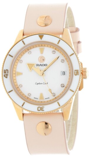 Rado Dameklokke R32139708 Captain Cook Hvit/Lær Ø37 mm Rado Dameklokke R32139708 Captain Cook Hvit/Lær Ø37 mm