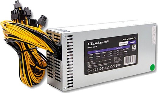 Qoltec Gaming Miner PCI-E strømforsyning 1800W Platinum