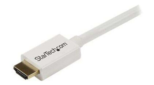 StarTech 3m HDMI-kabel 4K High Speed med Dolby-støtte Hvit StarTech 3m HDMI-kabel 4K High Speed med Dolby-støtte Hvit