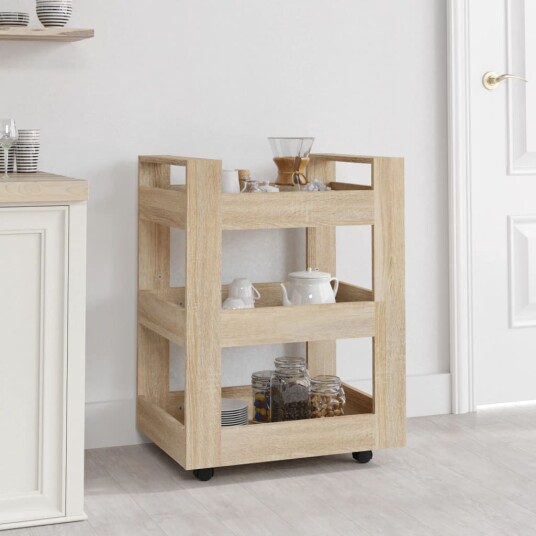 Kjøkkentralle sonoma eik 60x45x80 cm konstruert tre Kjøkkentralle sonoma eik 60x45x80 cm konstruert tre