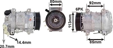 AC-kompressor VAN WEZEL 4001K706
