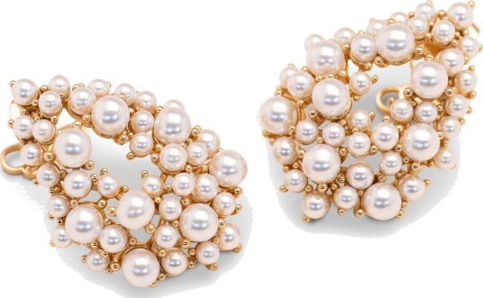 Lily and Rose Alice Creme pearl earrings - Gold